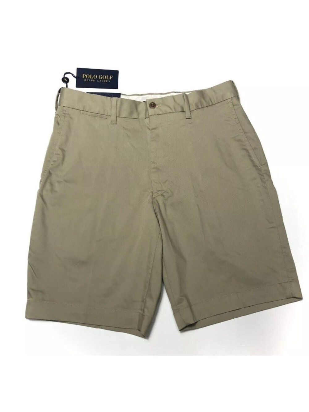NWT Polo Golf Ralph Lauren Khaki Flat Front Mens Shorts 30W